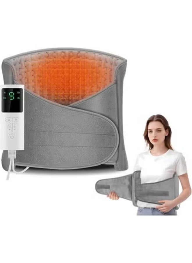 Extra Large Electric Heating Pad Wrap - 12'' x 50'' Heat Belt for Back, Neck, and Shoulder Pain Relief - 9 Heat Levels & Auto Shut-Off for Period Cramps - Image 1